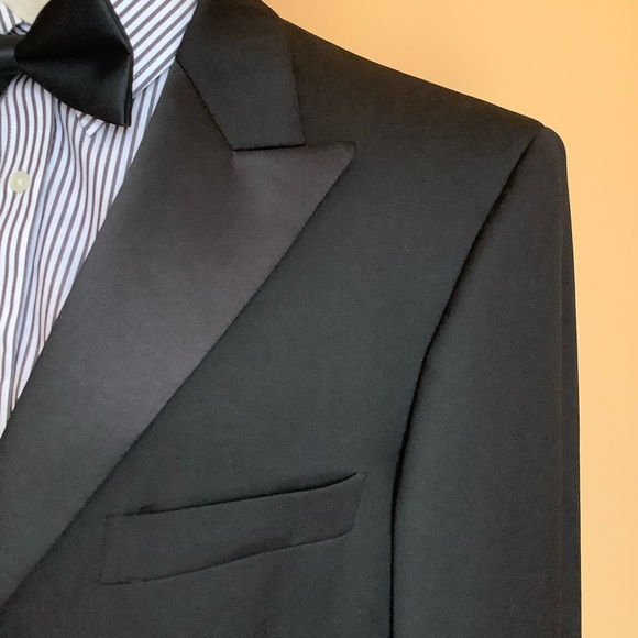PRONTO UOMO COUTURE Black Wool Tuxedo Size 44S - Picture 5 of 16